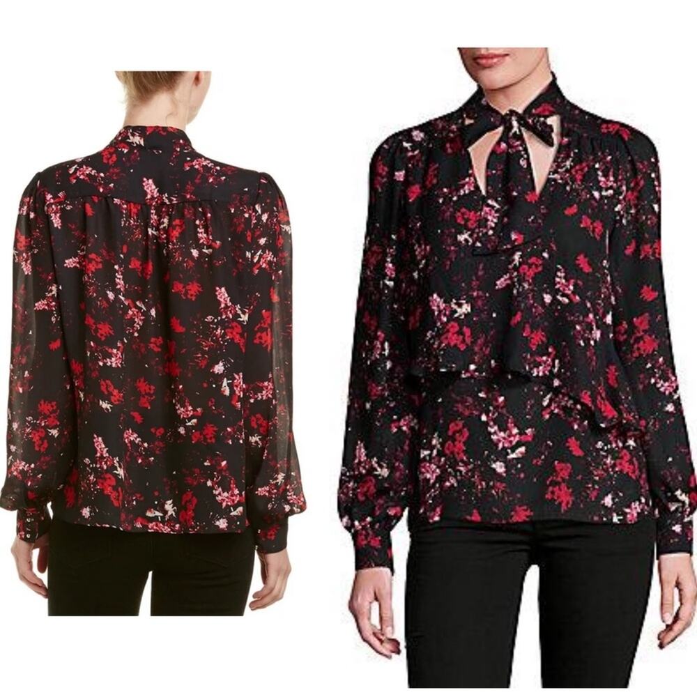 Parker Layered Tie Blouse in Canna